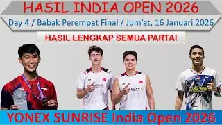 Hasil Lengkap Perempat Final India Open 2026 Hari Ini │ Day 4 │ 1 Wakil Indonesia Lolos Semifinal │