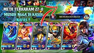LAST SEASON !! | META TERHARAM NO BALAS 27-0 !! | PEMBANTAIAN GLOBAL GUSION NO MERCY 10 M END | MLBB