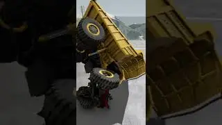 Yellow Dump Truck vs Physics Engine - Total Destruction #beamngdrive #shorts