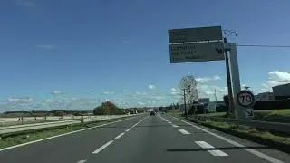 Driving On Route Nationale 12 E50 From 22120 Yffiniac To 22400 Co&euml;tmieux, C&ocirc;tes d'Armor, France
