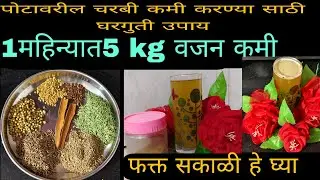 मी माझं वजन कस कमी केलंय🫄वजन कमी करण्यासाठी घरगुती पाउडर🥤अशी बनवा. Homemade weight loss powder 