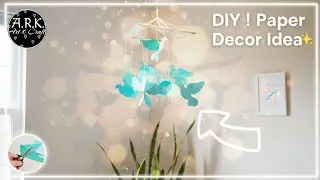 🕊️ Make This PEACEFUL Paper Decor in 10 Minutes! (EASY DIY Room Transformation) #diy #trending 