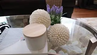 Coffee Table  Decor Challenge Summer 2020 / How to decorate a Tropical & Coastal vibes coffee table.