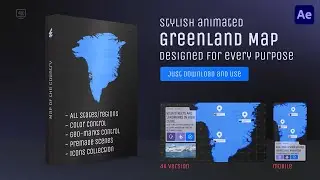 Greenland Map Kit - Autonomous Territory Kalaallit Nunaat 🗺️ After Effects Template