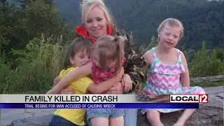 Trial begins for man accused of causing crash that killed family