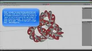 Проект Wings 3D - переплетенный торический узел Мёбиуса - Дэвид Бриннен.