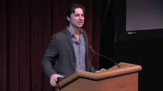 Cary Brothers presents Zach Braff with the Vail Film Festival Renegade Award