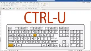 Все сочетания клавиш MS WORD: CTRL-U