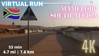 Virtual RUN | 4.7mi (7.6km)  Mamelodi, South Africa | Treadmill RUN in 4K | 53 Minutes