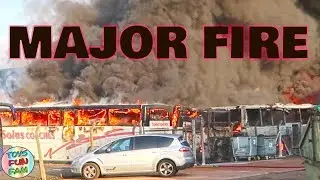 Major Fire, Explosions & Disaster At Solus Coaches | Toys Fun Fam