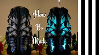 Black & White Candle Carving 🤍