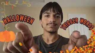 ASMR | Tingly Halloween Trigger Words with Hand Movements 🎃👻🕸️| ASMR Repetition