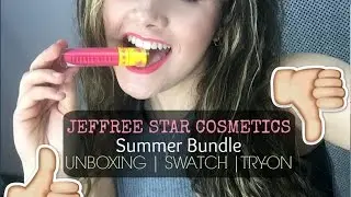 IS JEFFREE STAR'S SUMMER BUNDLE WORTH IT? | Unboxing/Swatches/Try-On | SabrinaGBeauty