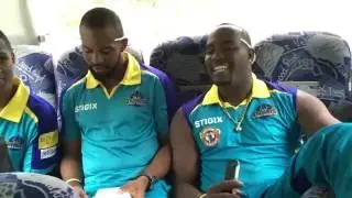 Ashley Nurse shows his mates he can sing | CPL 2016
