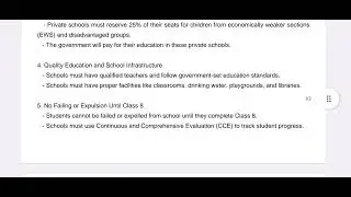 Right to education act 2009 RTE 2009 ETT 1st Year pstet1 contemporary indian society