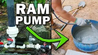 Ram Pump Water Used to Pour Shed Footers