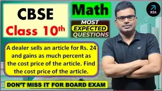 A dealer sells an article for&nbsp;Rs.&nbsp;24&nbsp;and gains as much percent as the cost price of the article...