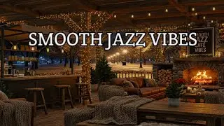 Smooth Jazz Instrumental for Sleep ☕ Cozy Winter Café & Fireplace Ambience