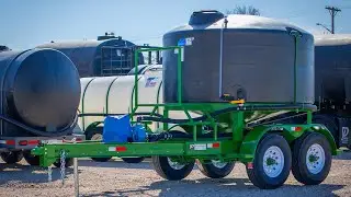 1300 Gallon Cone Bottom Trailer with Green Frame