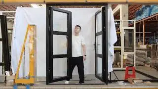 S75 Aluminum glass patio french door another style