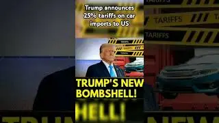 Trump announces 25% tariffs on car imports to US #news #shorts #trump