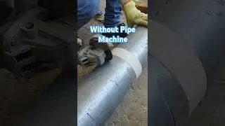 PIPE CUTTING without cutting machine it's very difficult. #steel #machine #ironworker #everyone