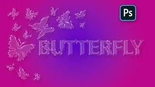 Easy Glass Text & Logo Effect in Photoshop &ndash; Butterfly Design Tutorial