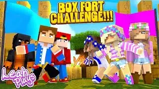 Minecraft: Little Leah Plays LITTLE CLUB GIRLS BOX FORT VS LITTLE CLUB BOYS BOX FORT!!! Challenge