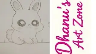How to draw cute rabbit drawing.... Easy drawing... Cute animal drawing....