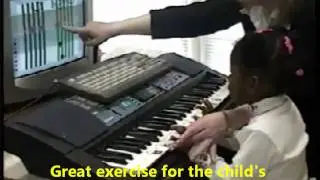 2-Year-Old Baby's Piano Lesson. 2. Playing 'French Song' with chords.