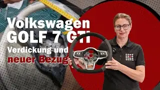 VW Golf 7 GTI &ndash; Neuer Lenkradbezug | Lenkradveredelung #Lenkrad #Golf #GTI #VWGolf7 #Lenkradbezug