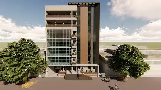 Commercial tower building