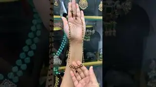 Black crystals mala with earrings #shorts #ytshorts #jewellery #blackbeads