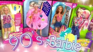 90's Barbie Doll Unboxing | Happenin Hair Barbie, Butterfly Art Barbie, Twirlin  Makeup Barbie
