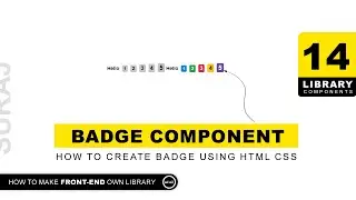 Library-14 | Create Badge Button Icon in CSS Classes | Front-End Library Using HTML CSS @uiuxpro