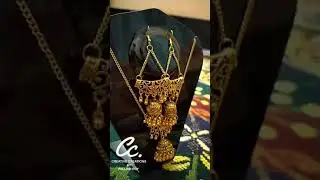Golden necklace with Jhumka| Creative Creations By Pallabi Roy