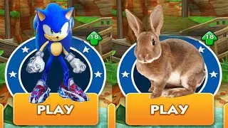 Sonic Dash vs Easter Bunny Run 3D - Boscage Maze Sonic vs All Bosses Zazz Eggman