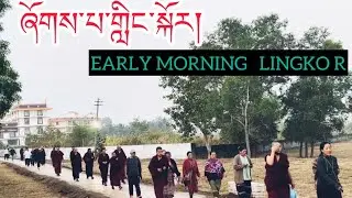 ཞོགས་པ་གླིང་སྐོར། MORNING LINGKOR/ LONG LIVE HIS HOLINESS/ Drepung Monastery/ Mundgod 