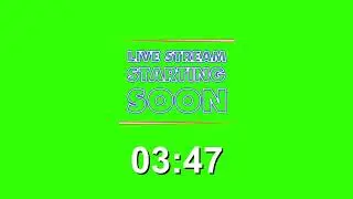 Live Stream Starting Soon 5 Minute Timer On Green Screen - No Copyright,  Stock Video Animations