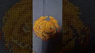 Тыквенный спас от @ksenia_bambola #bootiful #embroidery #crosstitch #halloween
