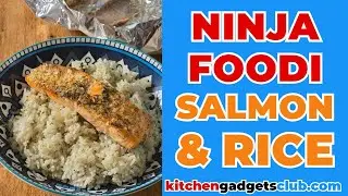 Ninja Foodi Лосось на гриле в скороварке с кокосом, лаймом и белым рисом