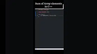 Find the Sum of All the Elements of an Array in c++ | 