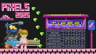 PIXELS NFT - TIERS DO VIP + QUEST NIVER MOKI G&Ecirc;NESIS VALENDO NFT + 50 REP