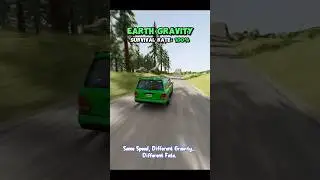 Car Crash at Different Gravity &ndash; Can You Survive Jupiter&rsquo;s Impact? 💥🌍 #shorts #cars