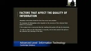 QUALITY OF INFORMATION
