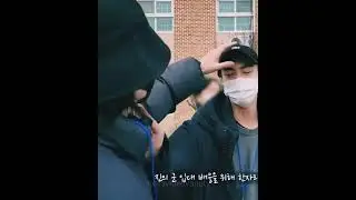 the way jin looking at jungkook by holding his cheeks🥺 #shorts