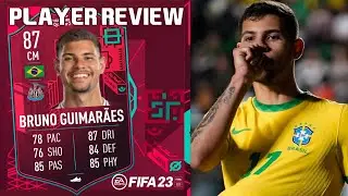 INSANE CARD! 🔥 87 WC PATH TO GLORY BRUNO GUIMARAES PLAYER REVIEW! FIFA 23 ULTIMATE TEAM