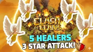 🔥 INSANE 5️⃣ HEALER 3⭐ ATTACK! 💥 UNSTOPPABLE QUEEN WALK Strategy | Clash of Clans 🔱⚡