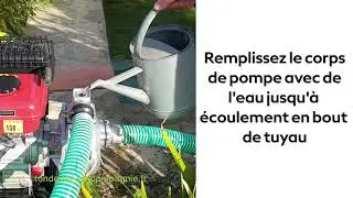 Amorçage d'une motopompe thermique 4 temps
