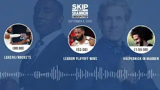Lakers/Rockets, LeBron playoff wins, Kaepernick in Madden (9.9.20) | UNDISPUTED Audio Podcast